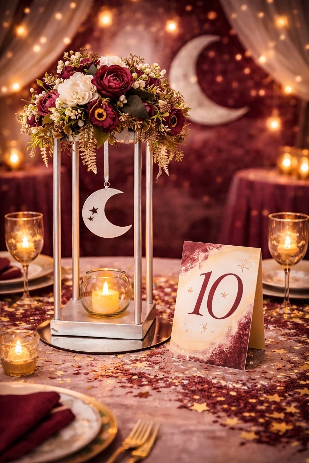 Farol Luna, diseño de Flora Eventos Florales